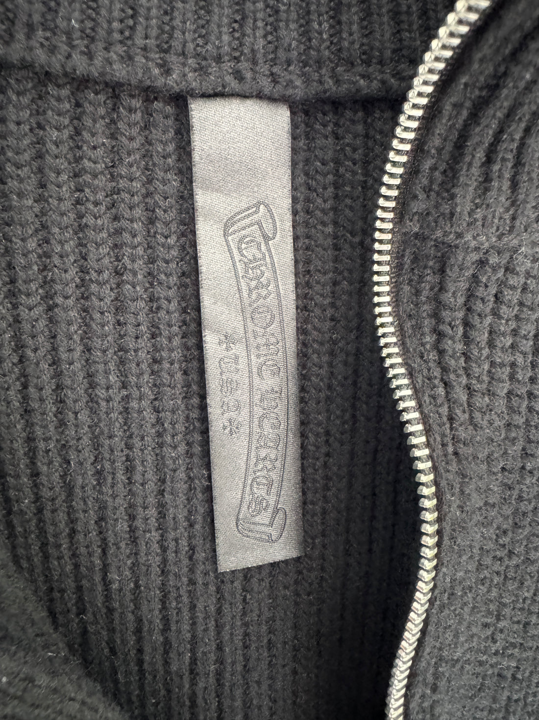 CHROME HEARTS LEATHER CEMETERY PATCH QUARTER ZIP
