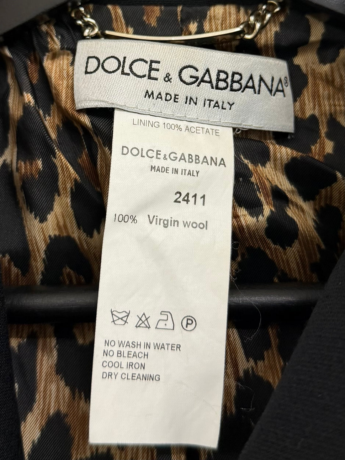 FW2001 DOLCE & GABBANA BLACK WOOL MATCHING SET