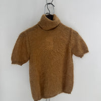 90S CELINE BEIGE MOHAIR BRUSHED TURTLE NECK