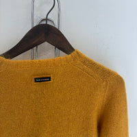 DOLCE & GABBANA MUSTARD ANGORA HOOK CARDIGAN