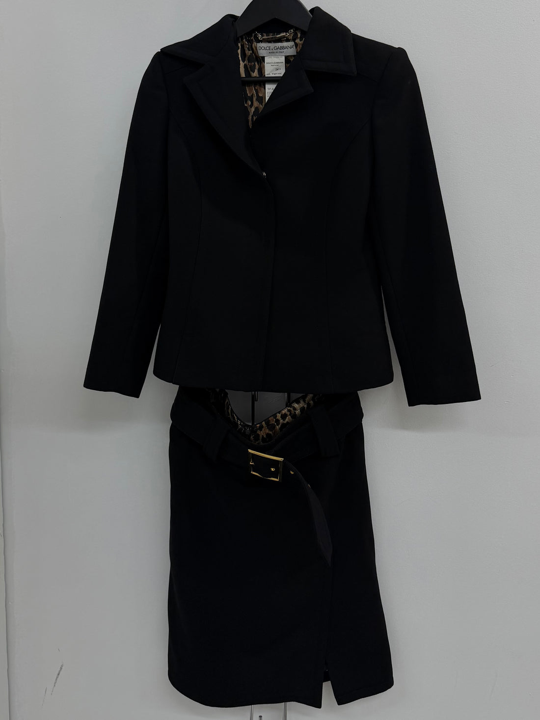 FW2001 DOLCE & GABBANA BLACK WOOL MATCHING SET