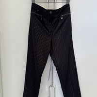 VINTAGE FENDI BLACK ZUCCA MONOGRAM PANTS