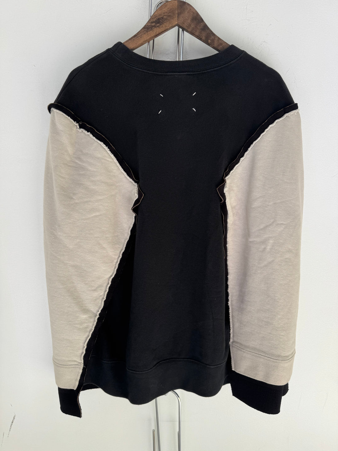 MAISON MARGIELA COTTON KNIT CAPE SLEEVE SWEATER
