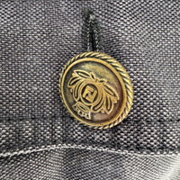 VINTAGE FENDI NAVY WASHED UTILITY JACKET