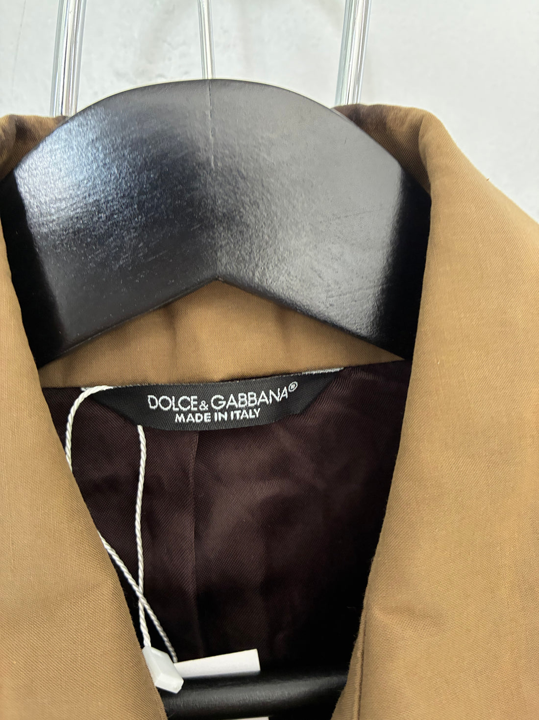 FW2014 DOLCE & GABBANA DOUBLE BREASTED BEIGE COAT