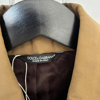 FW2014 DOLCE & GABBANA DOUBLE BREASTED BEIGE COAT