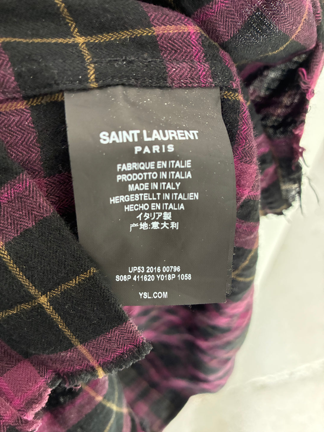 SAINT LAURENT SURF SOUND PURPLE FLANNEL
