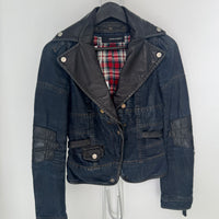 2005 DSQUARED2 DENIM MOTO CROPPED JACKET