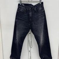 WOMENS R13 BLACK WASHED DENIM JEANS