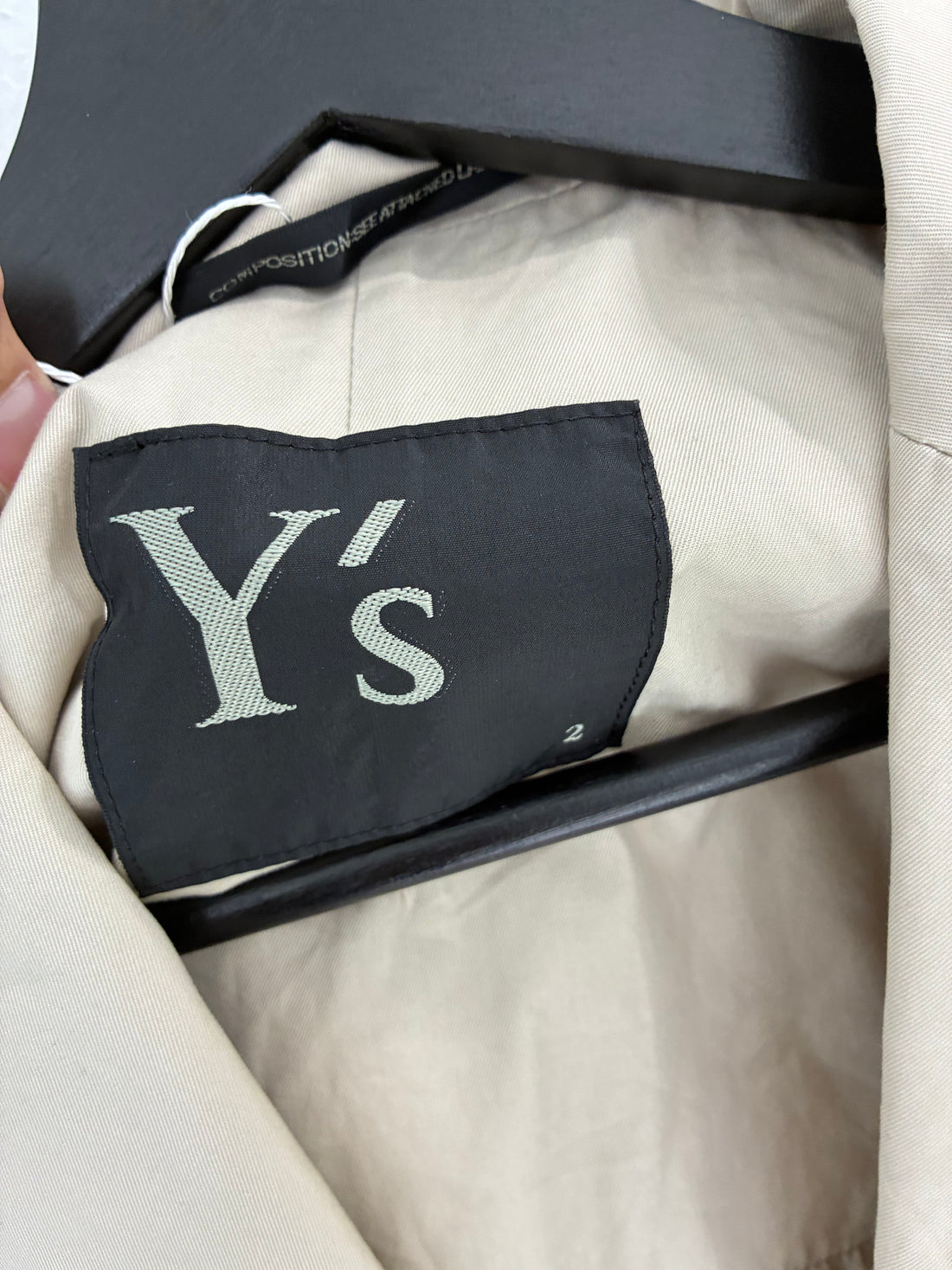 YOHJI YAMAMOTO Y'S BEIGE BOTTON BLAZER