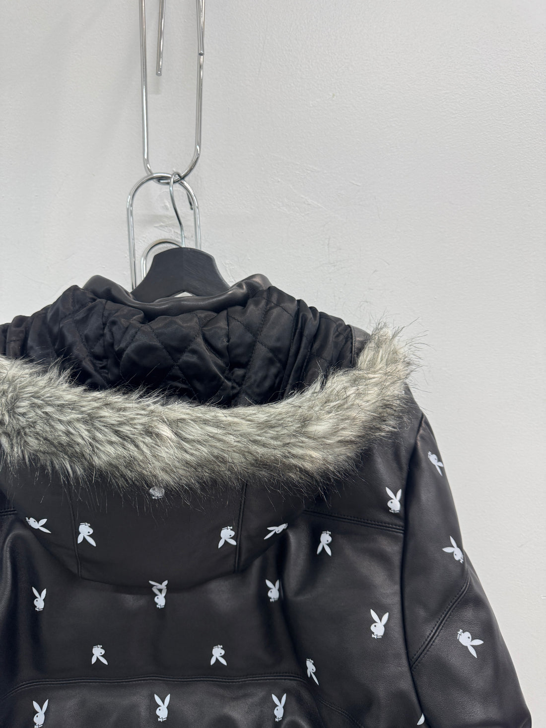 SUPREME X PLAYBOY LEATHER PUFFER JACKET