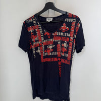 VIVIENNE WESTWOOD ORB PRINT V NECK SHIRT