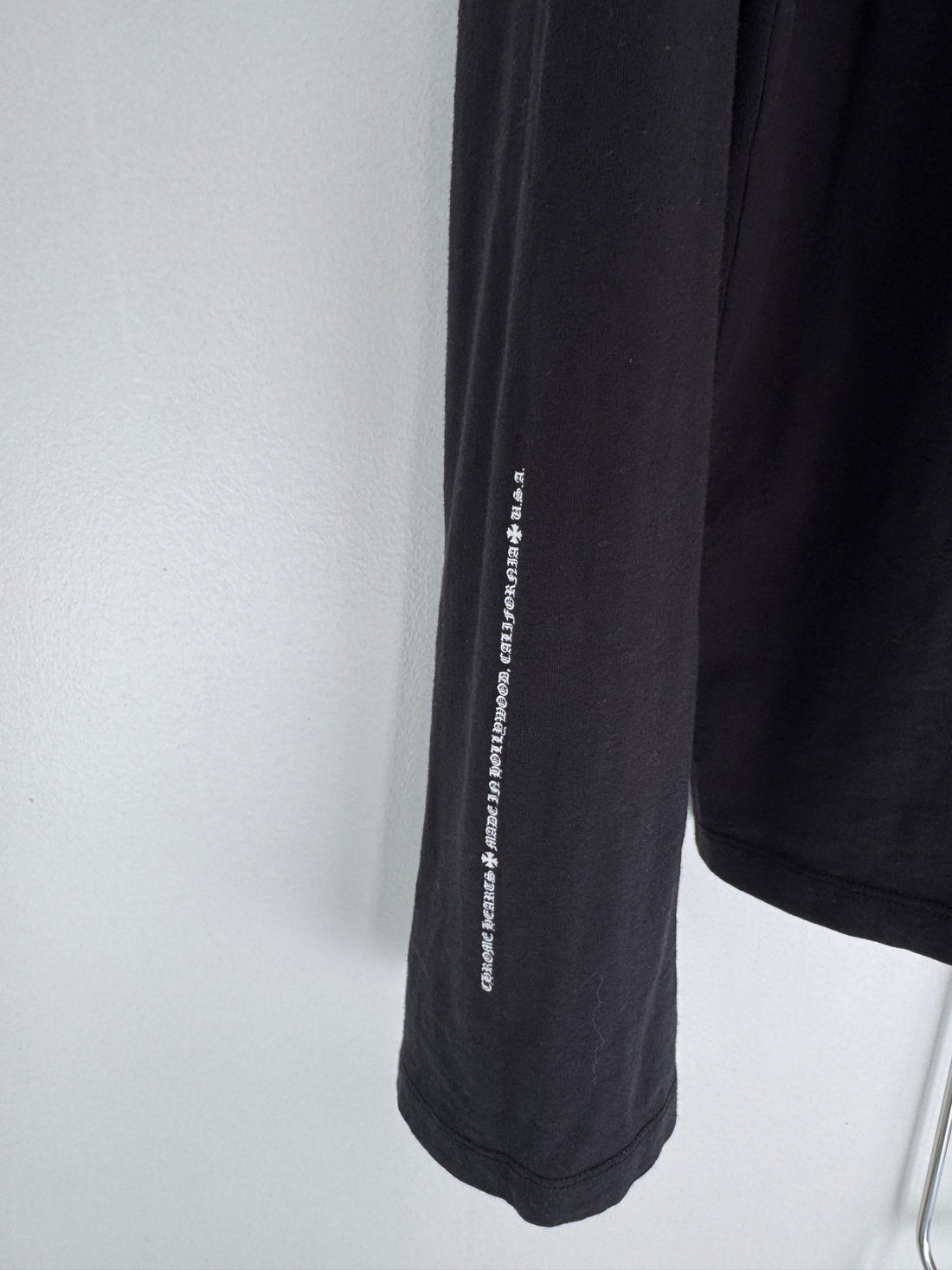 CHROME HEARTS LONG SLEEVE FLEUR POLO SHIRT