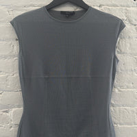 Gucci Grey Cap Sleeves Knit Top