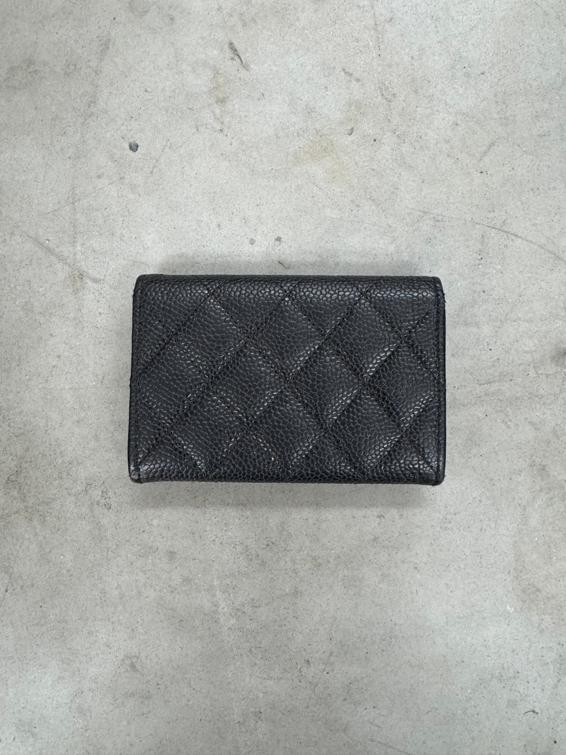 CHANEL CAVIAR QUILTED FLAP CARD HOLDER