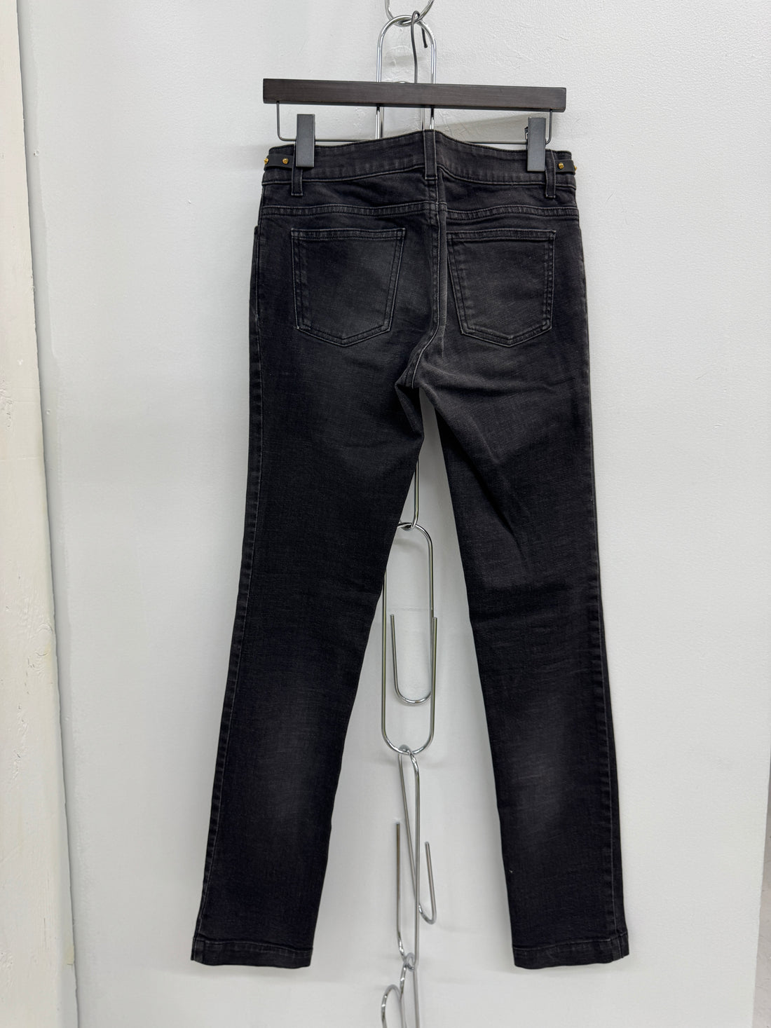 WOMENS GUCCI BELTED STUD DENIM PANTS
