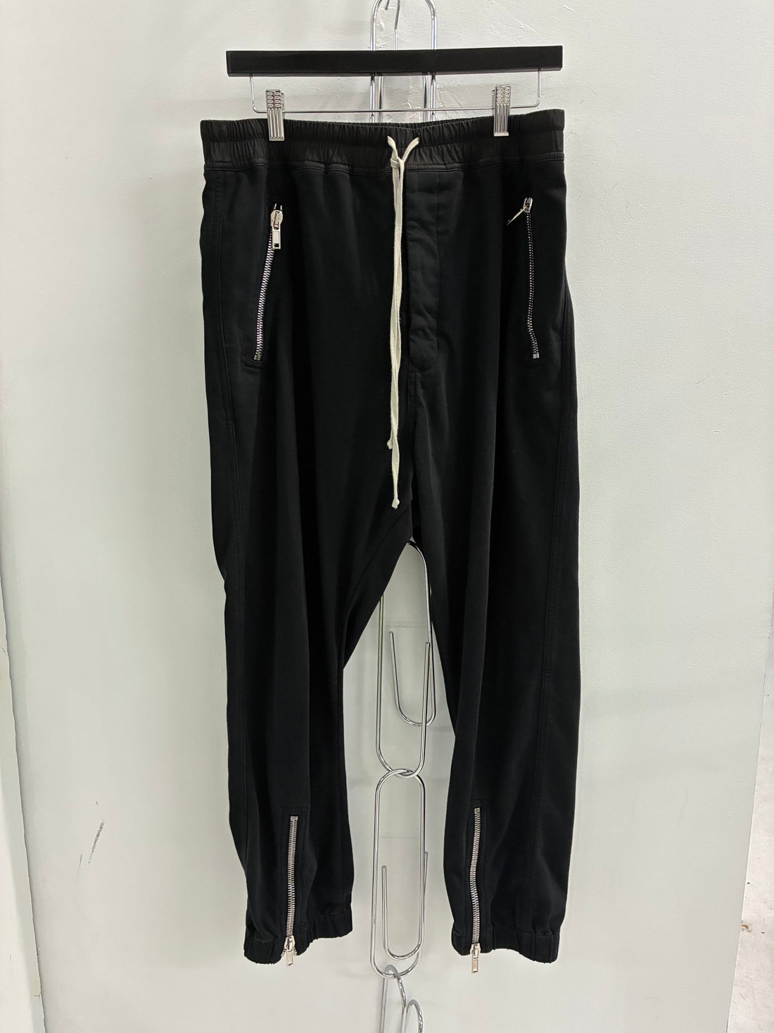 RICK OWENS RUNWAY ZIPPER SWEAT PANTS