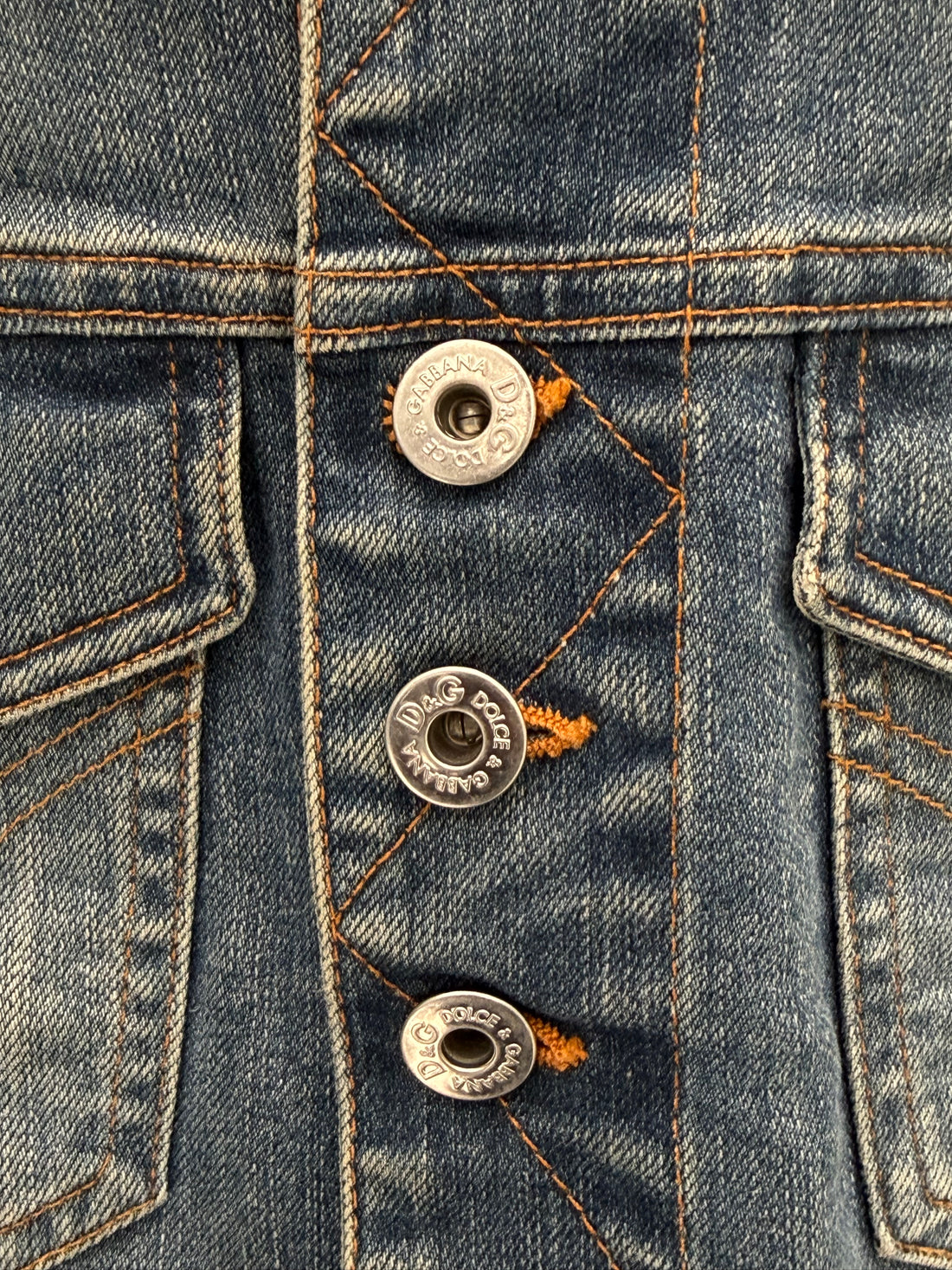 VINTAGE DOLCE & GABBANA FADED BLUE DENIM JACKET