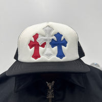 CHROME HEARTS USA TRIPLE CROSS TRUCKER HAT