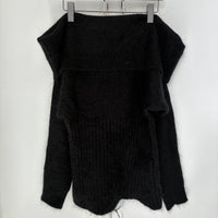 ACNE STUDIOS BLACK OFF THE SHOULDER SWEATER