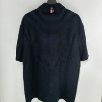 THOM BROWN NAVY STRIPED POLO