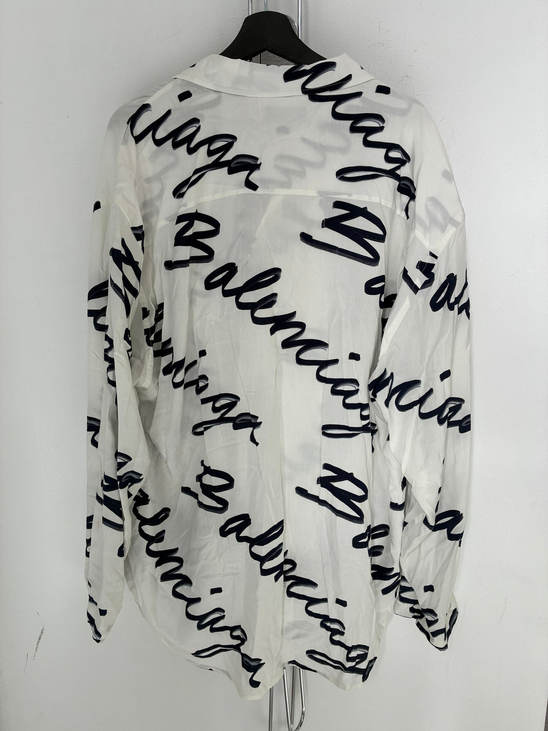 BALENCIAGA SCRIBBLE LOGO BUTTON UP SHIRT