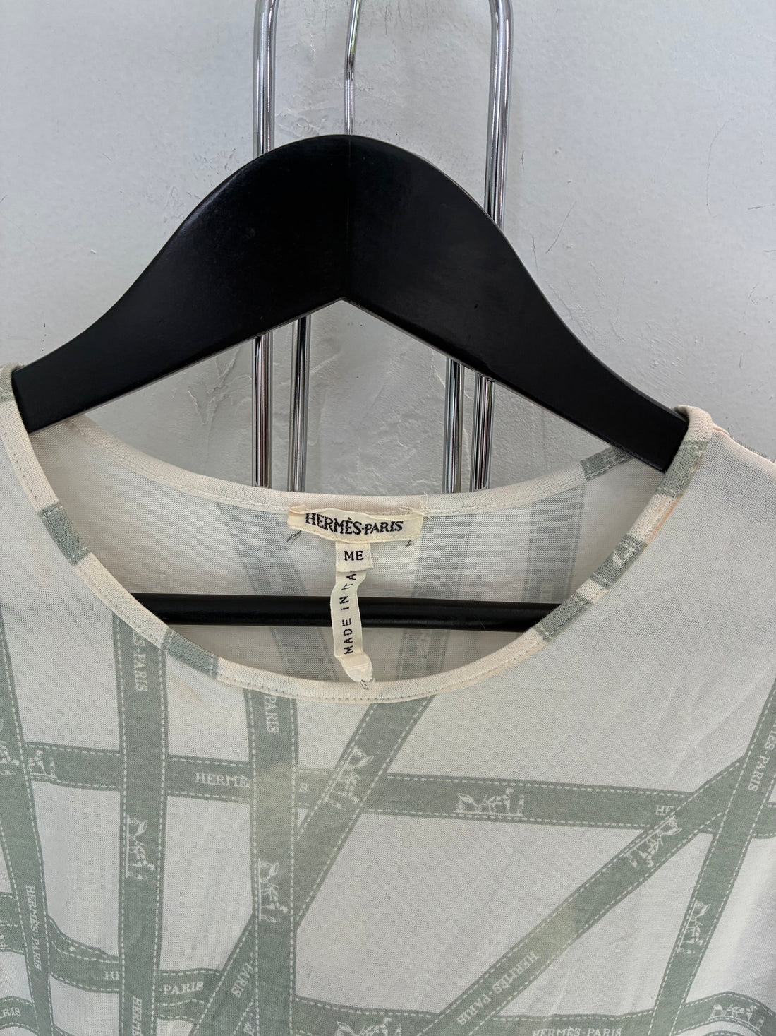 HERMES 90'S TAPE PRINT T-SHIRT