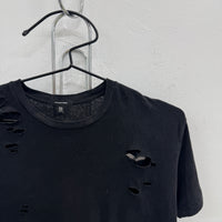 R13 BLACK DISTRESSED SHIRT