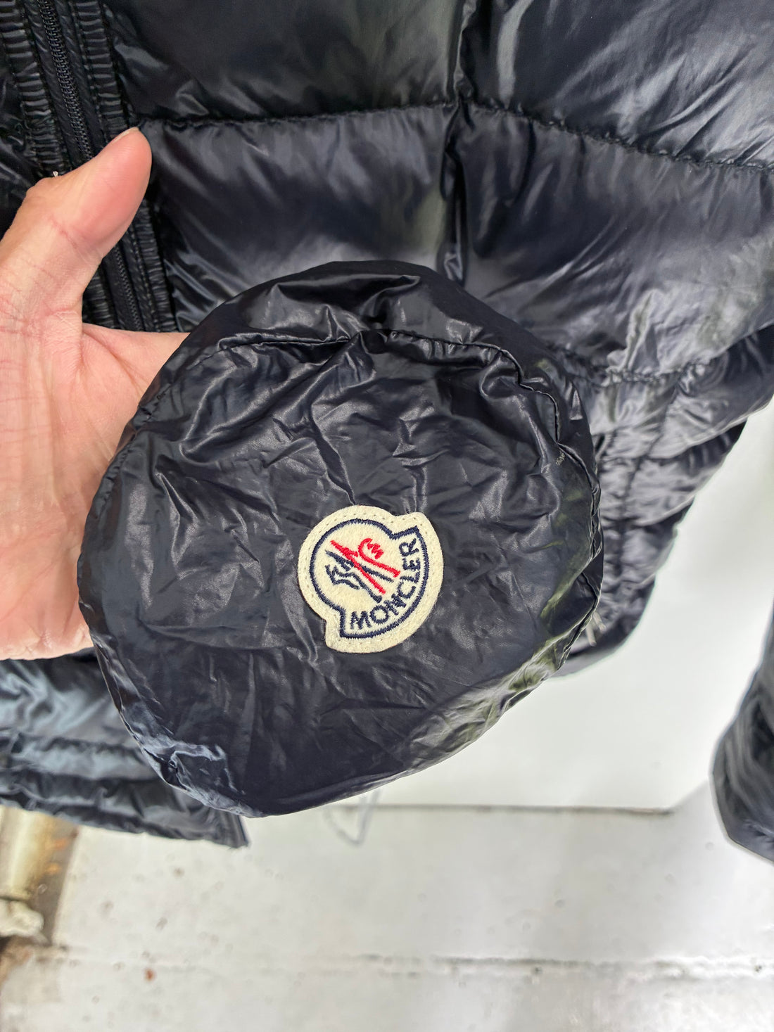 MONCLER NAVY PACKABLE PUFFER JACKET
