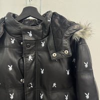 SUPREME X PLAYBOY LEATHER PUFFER JACKET