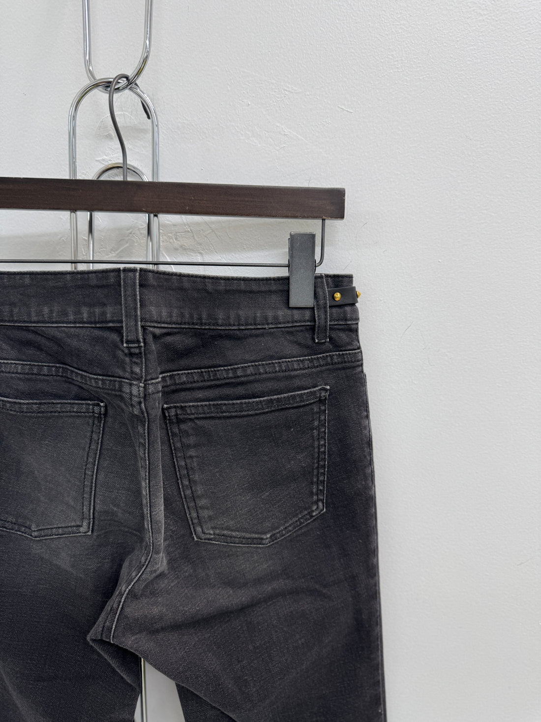 WOMENS GUCCI BELTED STUD DENIM PANTS