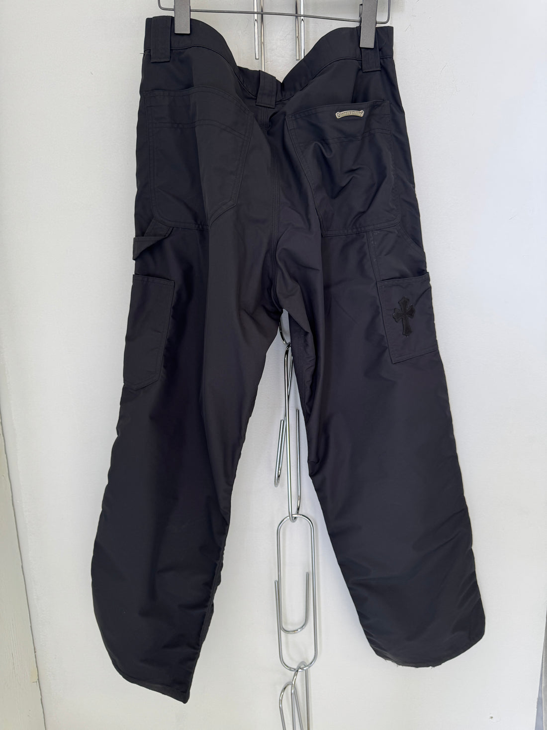CHROME HEARTS NYLON + LEATHER CARPENTER PANTS
