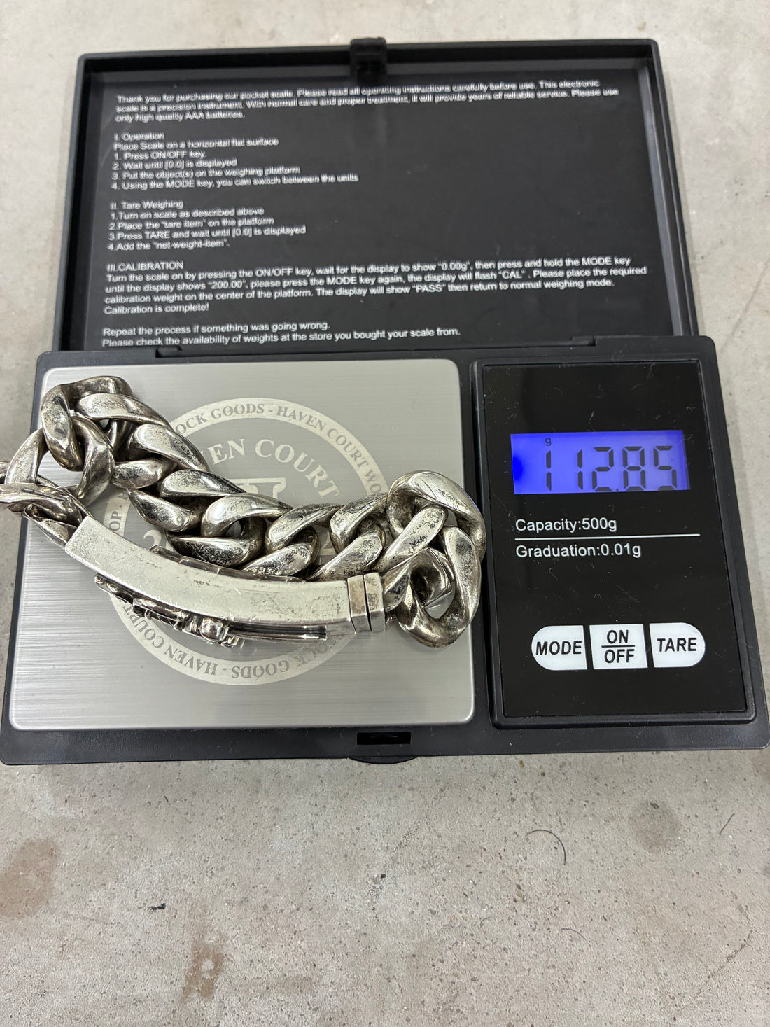CHROME HEARTS DAGGER ID CUBAN BRACELET