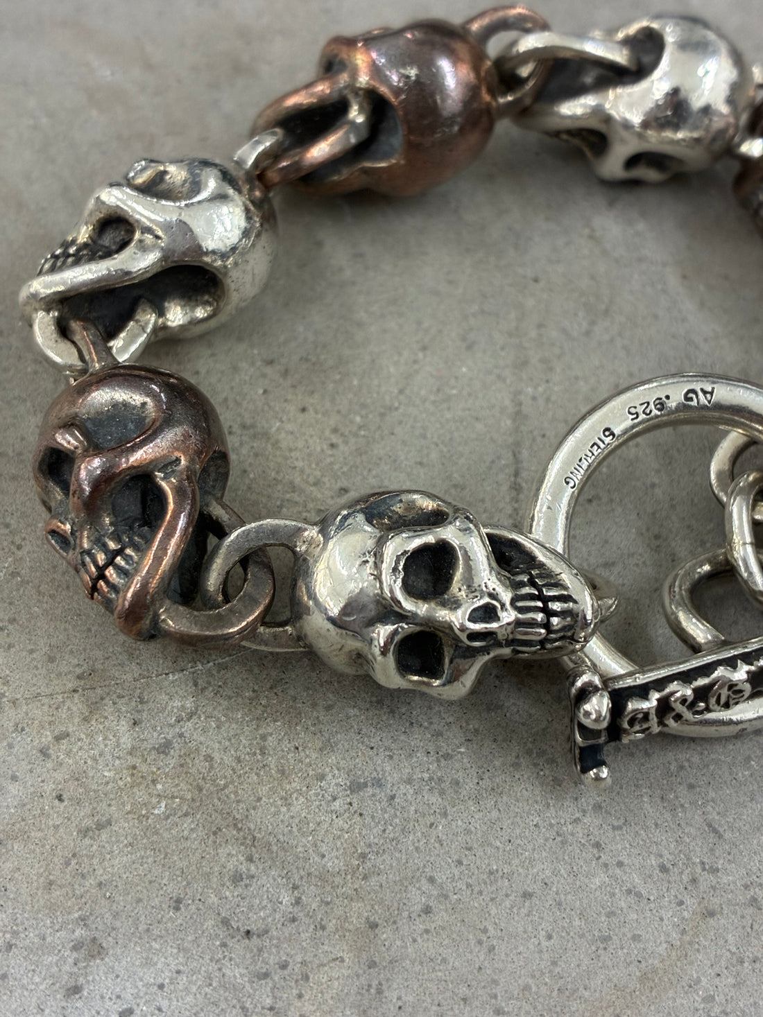 A&G ROCK VINTAGE 90S SKULL BRACELET