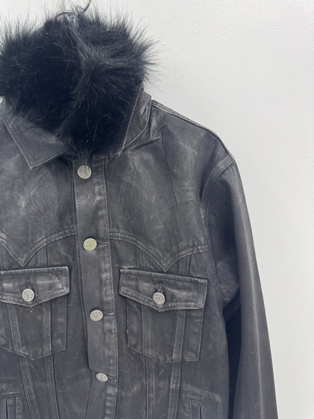 VENGEANCE STUDIOS WAX DENIM FUR JACKET