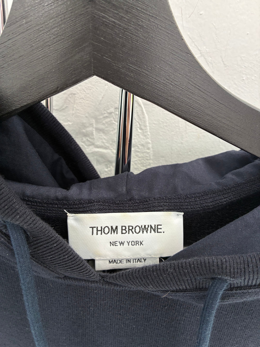 THOM BROWNE NAVY STRIPE HOODIE