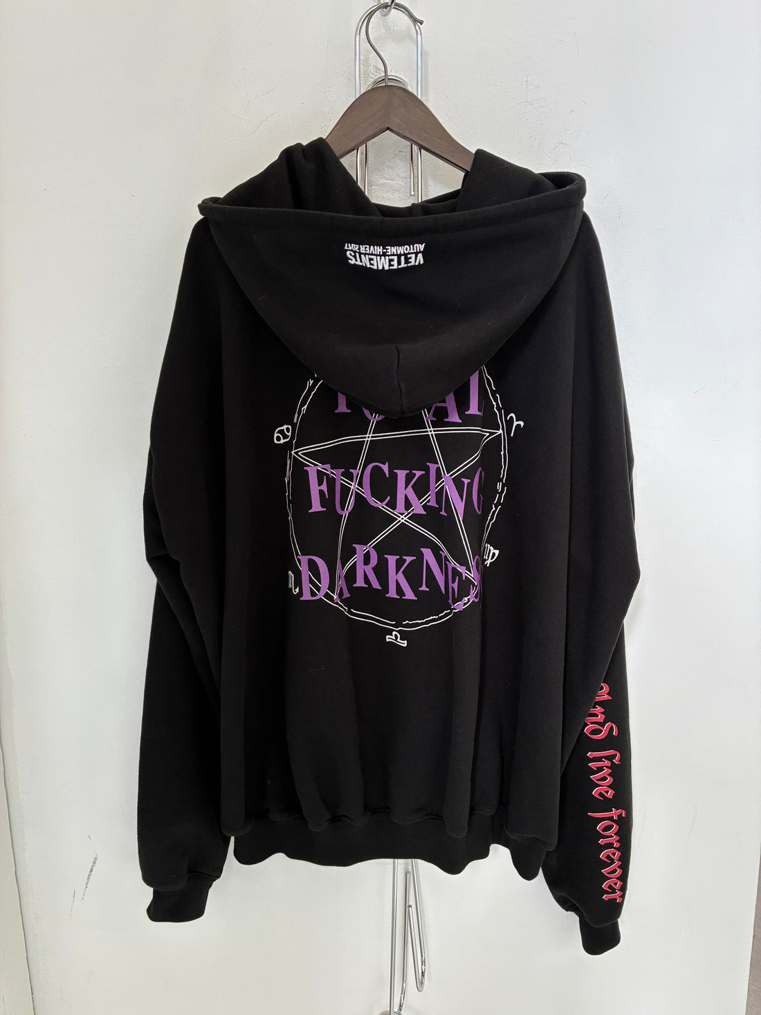 VETEMENTS TOTAL F***KIN DARKNESS HOODIE