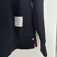 THOM BROWNE NAVY CREWNECK SWEATER