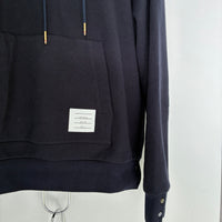 THOM BROWNE NAVY STRIPE HOODIE