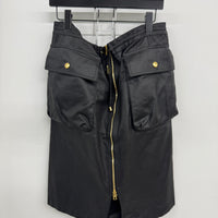 WOMENS BOTTEGA VENETA WAXED CARGO SKIRT