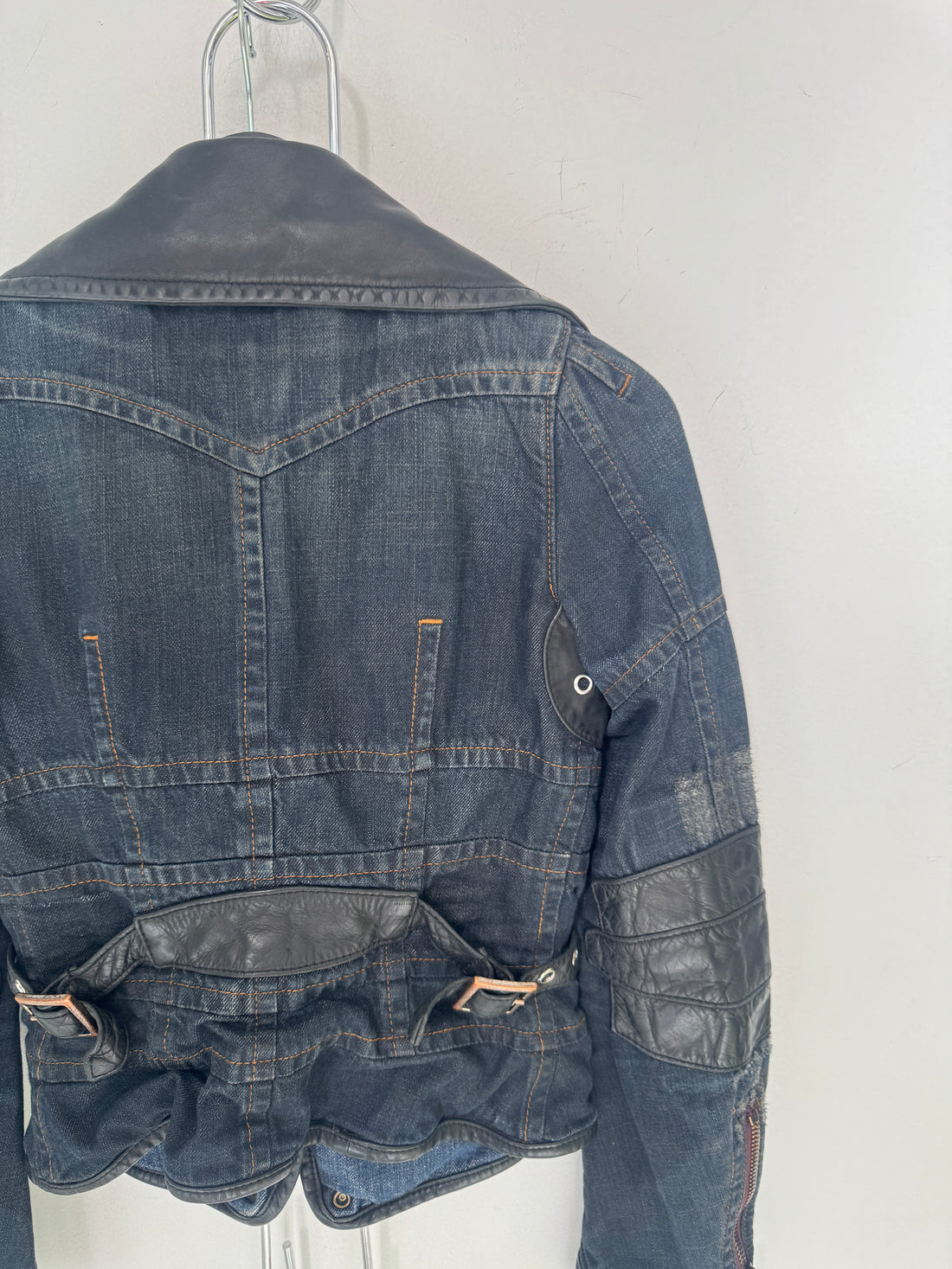2005 DSQUARED2 DENIM MOTO CROPPED JACKET