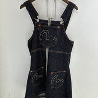 EVISU DENIM OVERALL MINI DRESS
