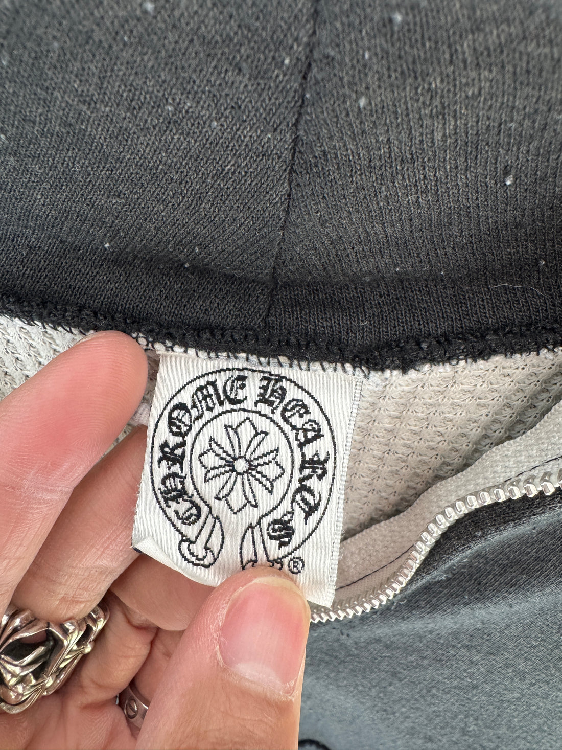 CHROME HEARTS VINTAGE THERMAL ZIP UP HOODIE