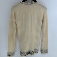 MARNI VIRGIN WOOL PATTERNED SWEATER