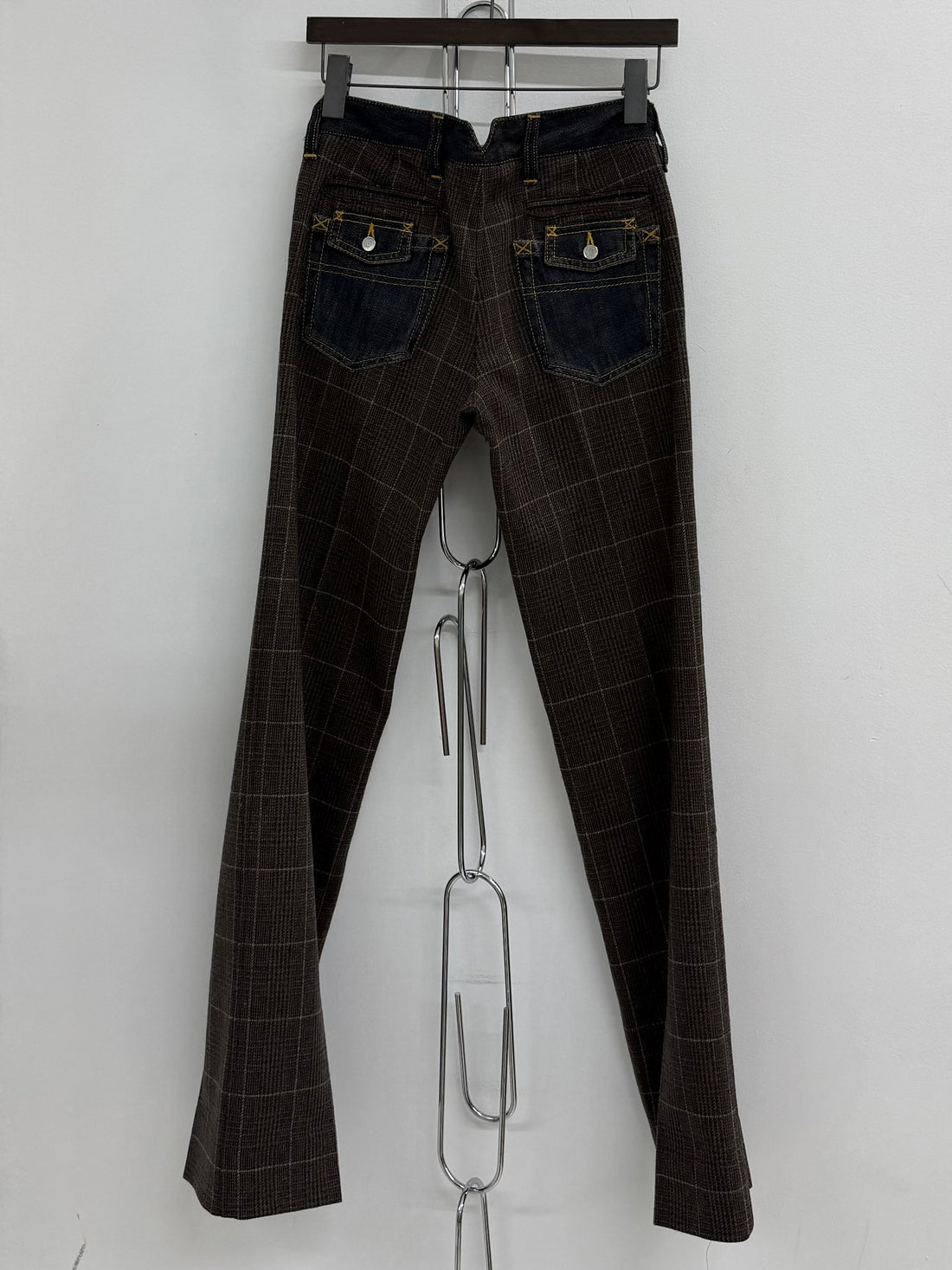 2000S DOLCE & GABBANA WOOL CHECKERED PANT