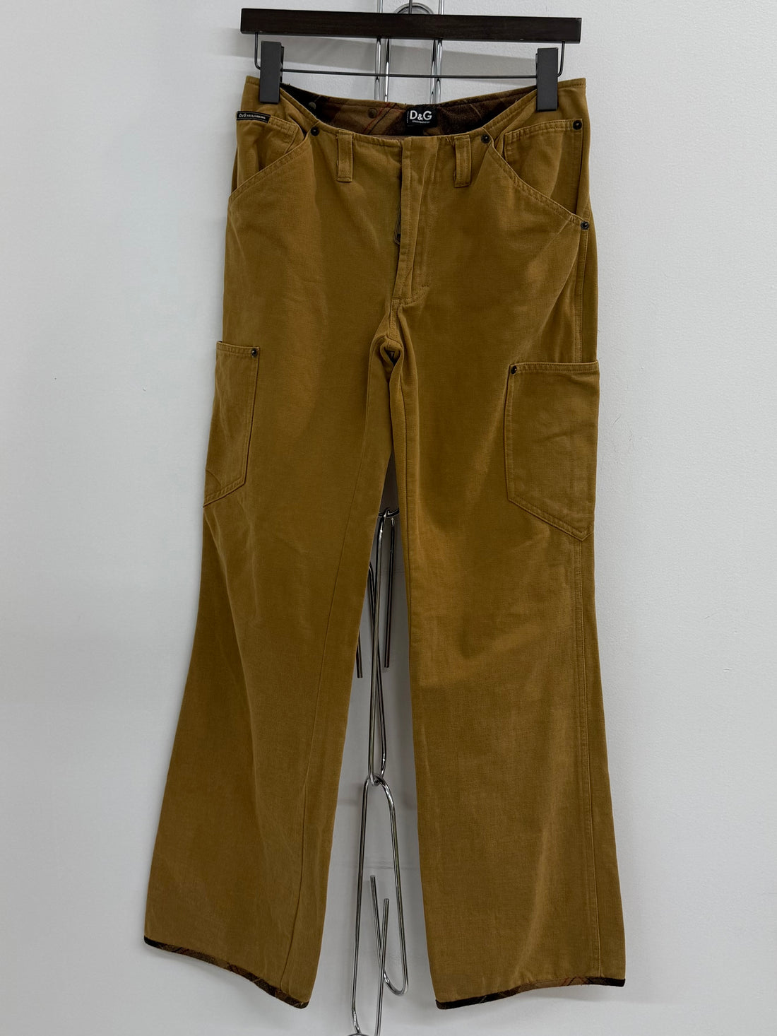 VINTAGE DOLCE & GABBANA LIGHT BROWN MID RISE PANTS