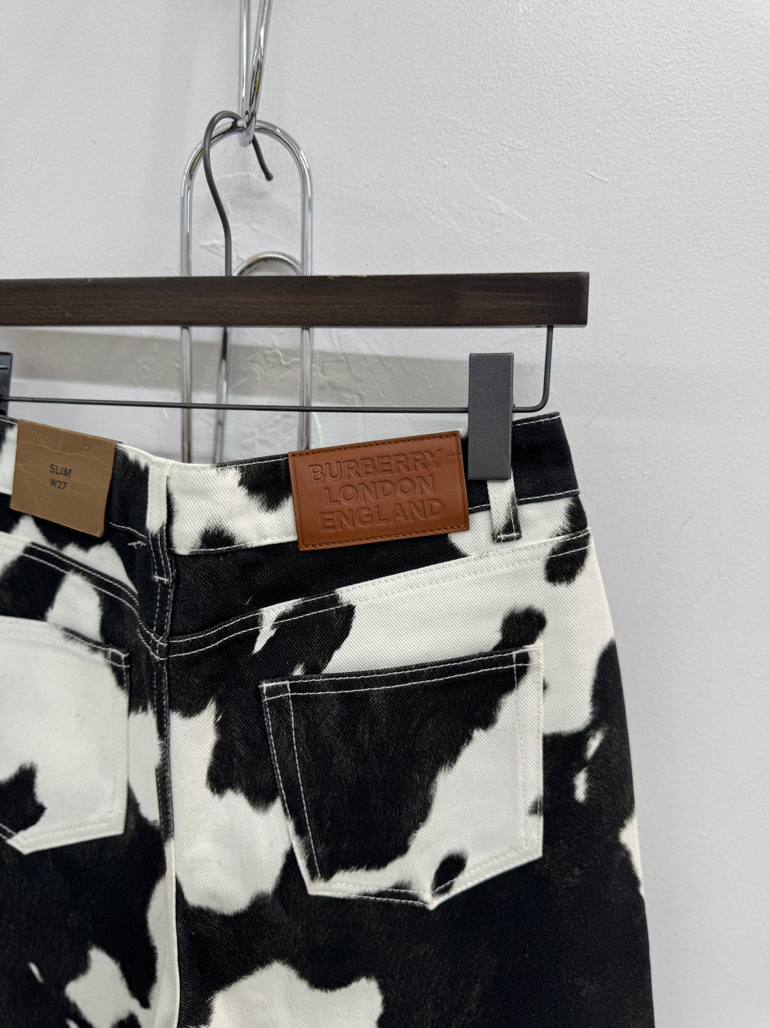 WOMENS BURBERRY COW PRINT PANTS