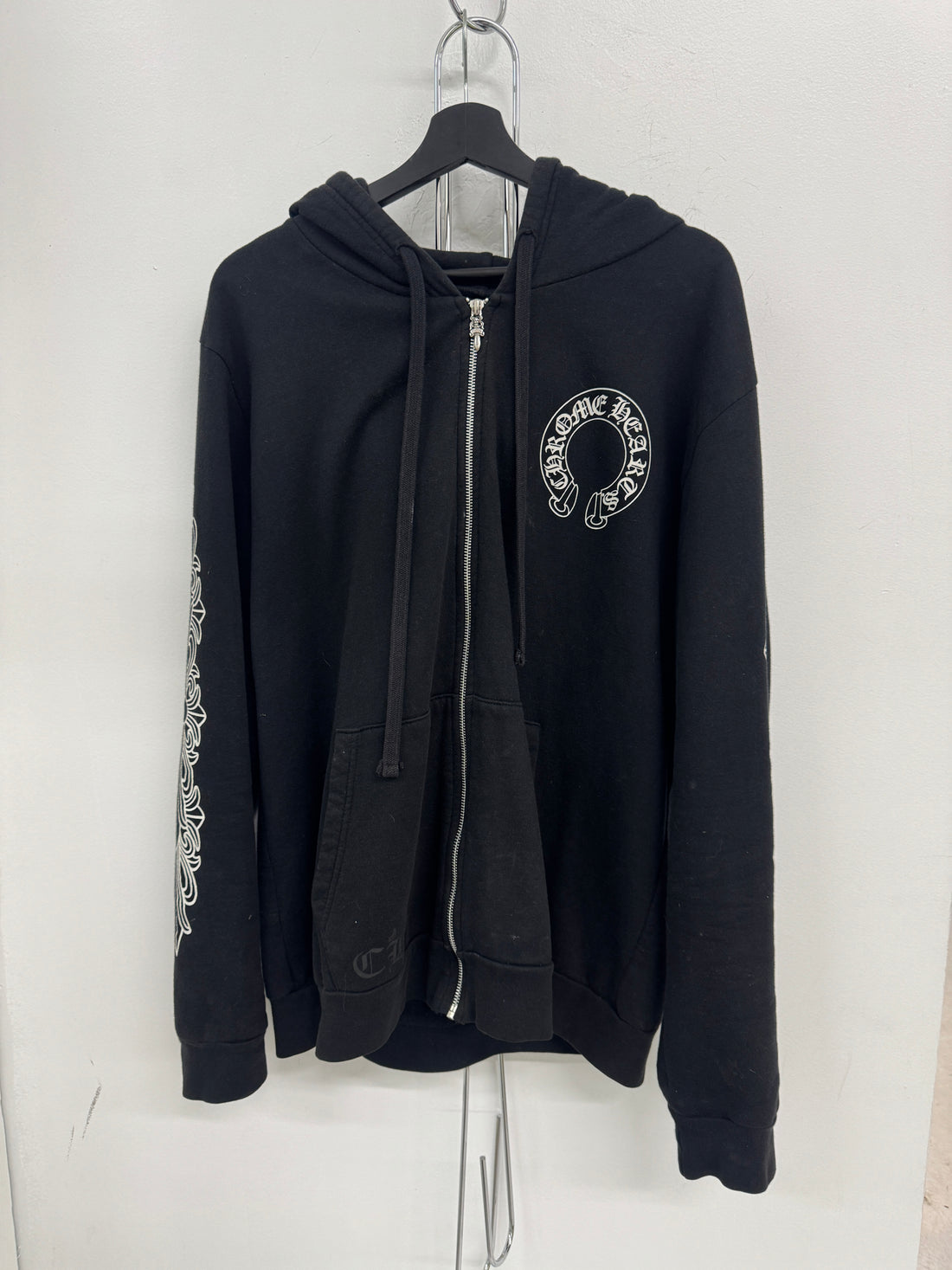 CHROME HEARTS FLORAL ZIP UP HOODIE