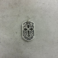 DEAL DESIGN CROSS DOG TAG W/ DIAMONDS