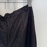 VINTAGE FENDI BLACK ZUCCA MONOGRAM PANTS